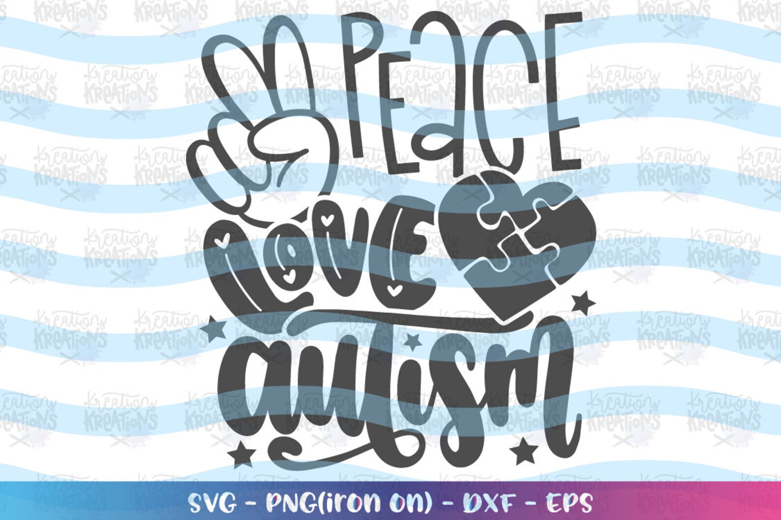 Free Free 112 Peace Love Autism Svg SVG PNG EPS DXF File