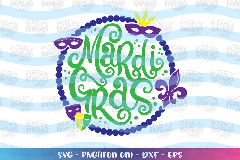 Download Mardi Gras svg Monogram circle design Mardi Gras svg Hand | Etsy