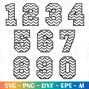 Chevron font Alphabet svg zigzag letters and numbers SVG cut cutting files Cricut Silhouette Instant Download vector svg png eps dxf image 2