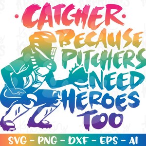 SVG Softball Fänger Mädchen Spruch Eisen auf Druck Silhouette geschnitten Datei Cricut Silhouette Download Vektor