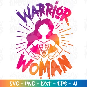 Kriegerin Frau SVG Kriegerin Mama Mädchen Superheld Eisen auf Druckschnittdateien Cricut Silhouette Download Vektor SVG Png Eps Dxf Sublimationsfarbe