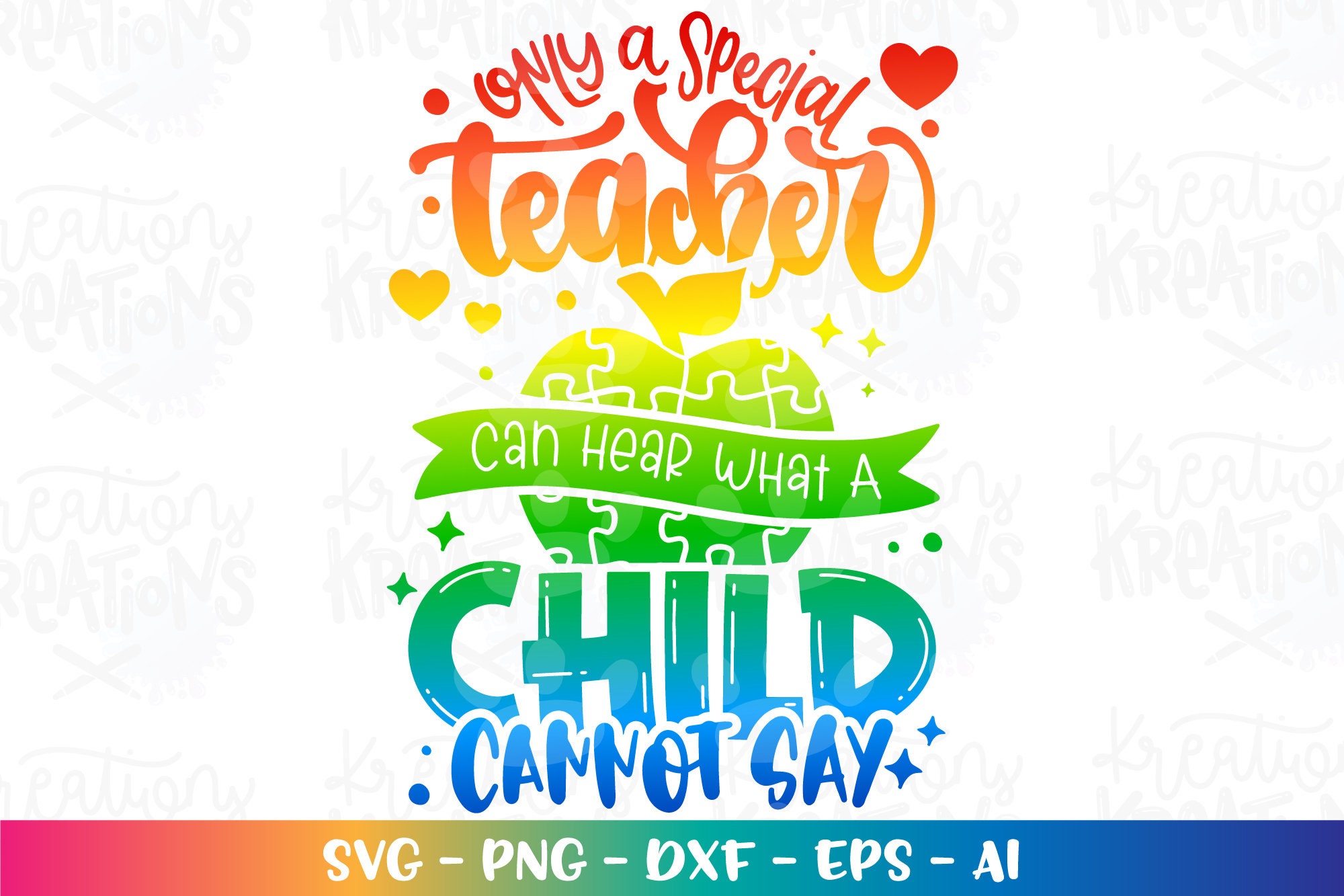 Only a Special Teacher Can Hear What a Child Cannot Say Svg - Etsy ...