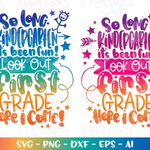 Download Graduation Svg So Long Kindergarten It S Been Fun Look Etsy