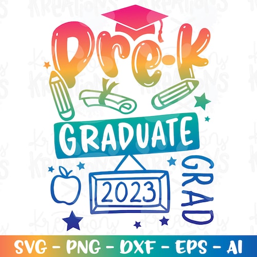 Prek Grad 2023 SVG Prek Graduation SVG Prek Graduate Etsy Australia