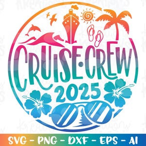 Barco de crucero svg, emblema de tripulación de crucero, camiseta de crucero, impresión svg, calcomanía, archivo de corte, silueta, cricut cameo, descarga instantánea, vector svg png