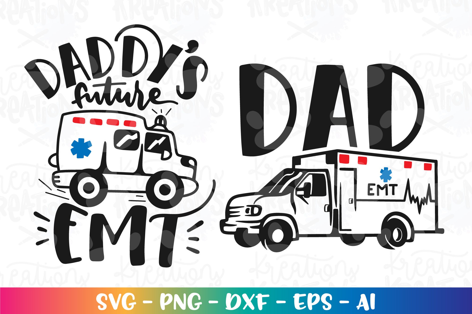 Dad EMT Svg Emergency Medical Technician Father's Day Svg - Etsy