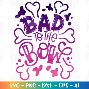 Malo para el arco SVG lindo Halloween cita divertida niños Arco color impresión calcomanía camisa corte archivo Cricut Silueta Descargar vector png Sublimación