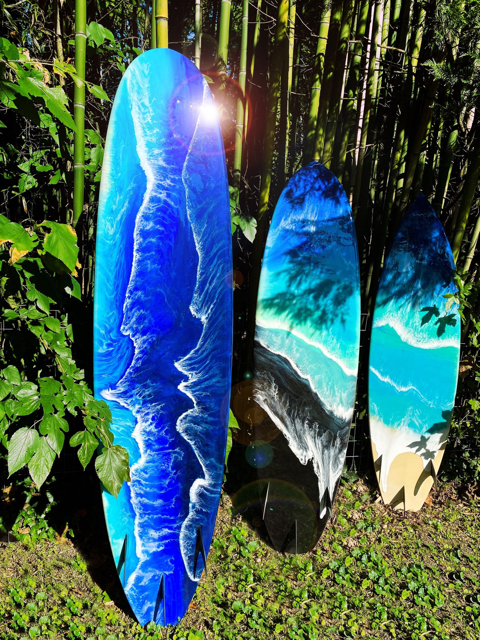 Resin Beach Surfboard Art Etsy