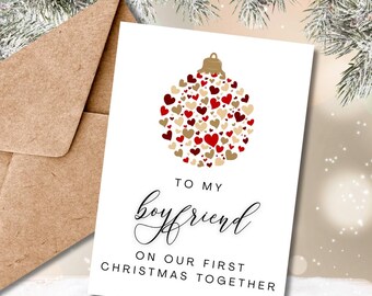 Our First Christmas Together Card, Christmas Card Boyfriend, 1st Christmas Cards