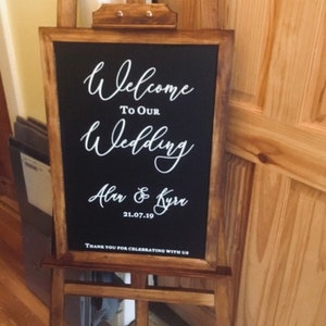 personalised welcome to our wedding sign decal stickers for welcome to the wedding sign