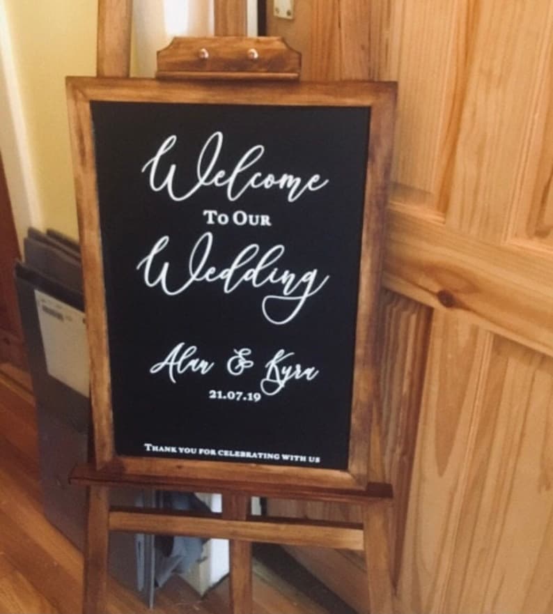 personalised welcome to our wedding sign decal stickers for welcome to the wedding sign