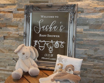 Baby Shower Welcome Sign Personalised Decal Stickers