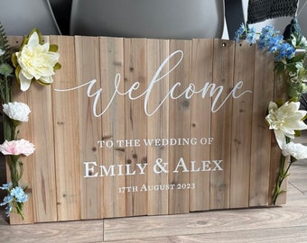 Wedding Welcome Sign, Personalised Decal Vinyl Lettering / Stickers