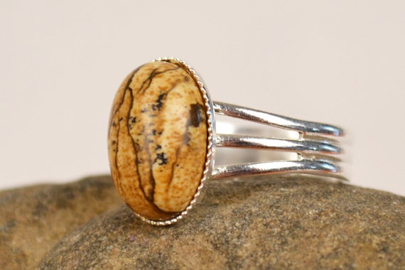 nueva colección 2015-único!!! 925 plata-anillo con jaspe-única!!