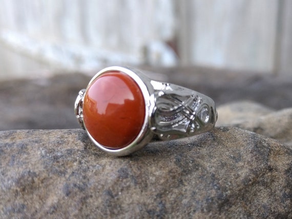 red fire opal earrings