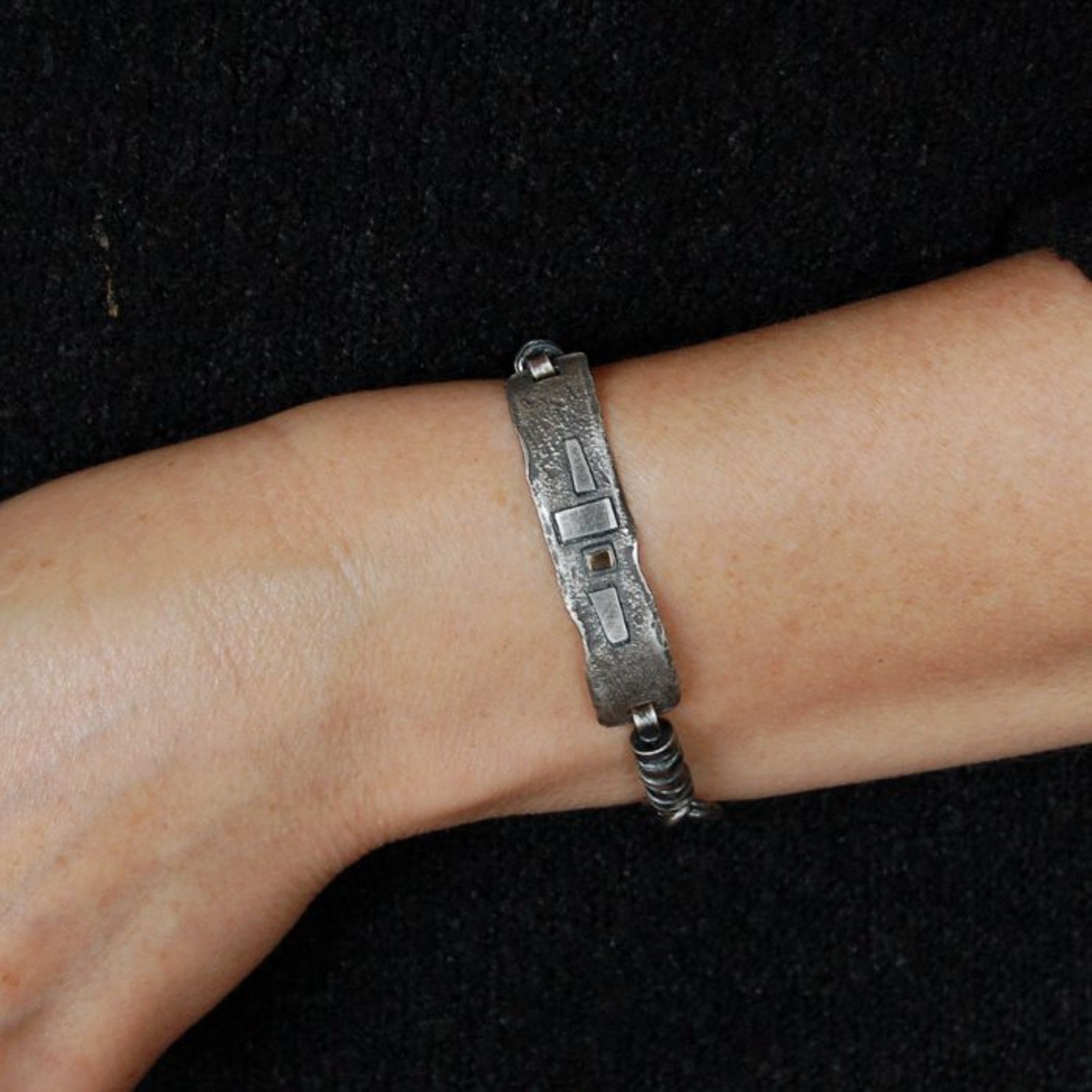 Unisex Silver and Gold Bracelet Silver Chain Bracelet Etsy