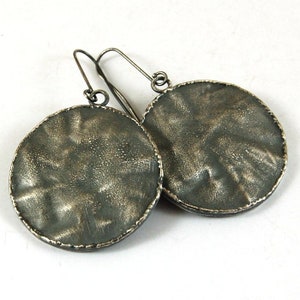 silver earrings, oxidized silver earrings