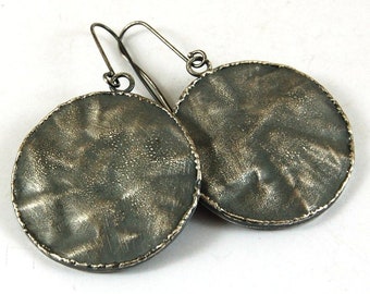 silver earrings, oxidized silver earrings