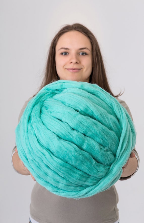8 lbs/4 kg Chunky yarn. Merino wool yarn. Roving yarn. Wool Etsy