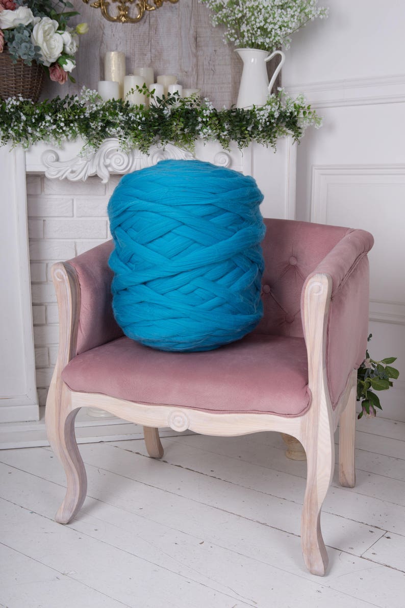Merino wool yarn Jumbo wool 2 lbs1 kg Super chunky yarn Dyed Arm knitting Pure merino Big knit Wool roving Chunky yarn Giant wool