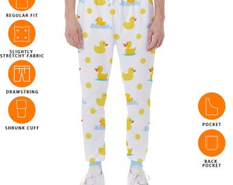 Duck Print ABDL Sweatpants With Pockets - Custom Text & Colors - Etsy