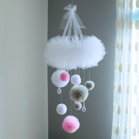 hanging pom poms for nursery