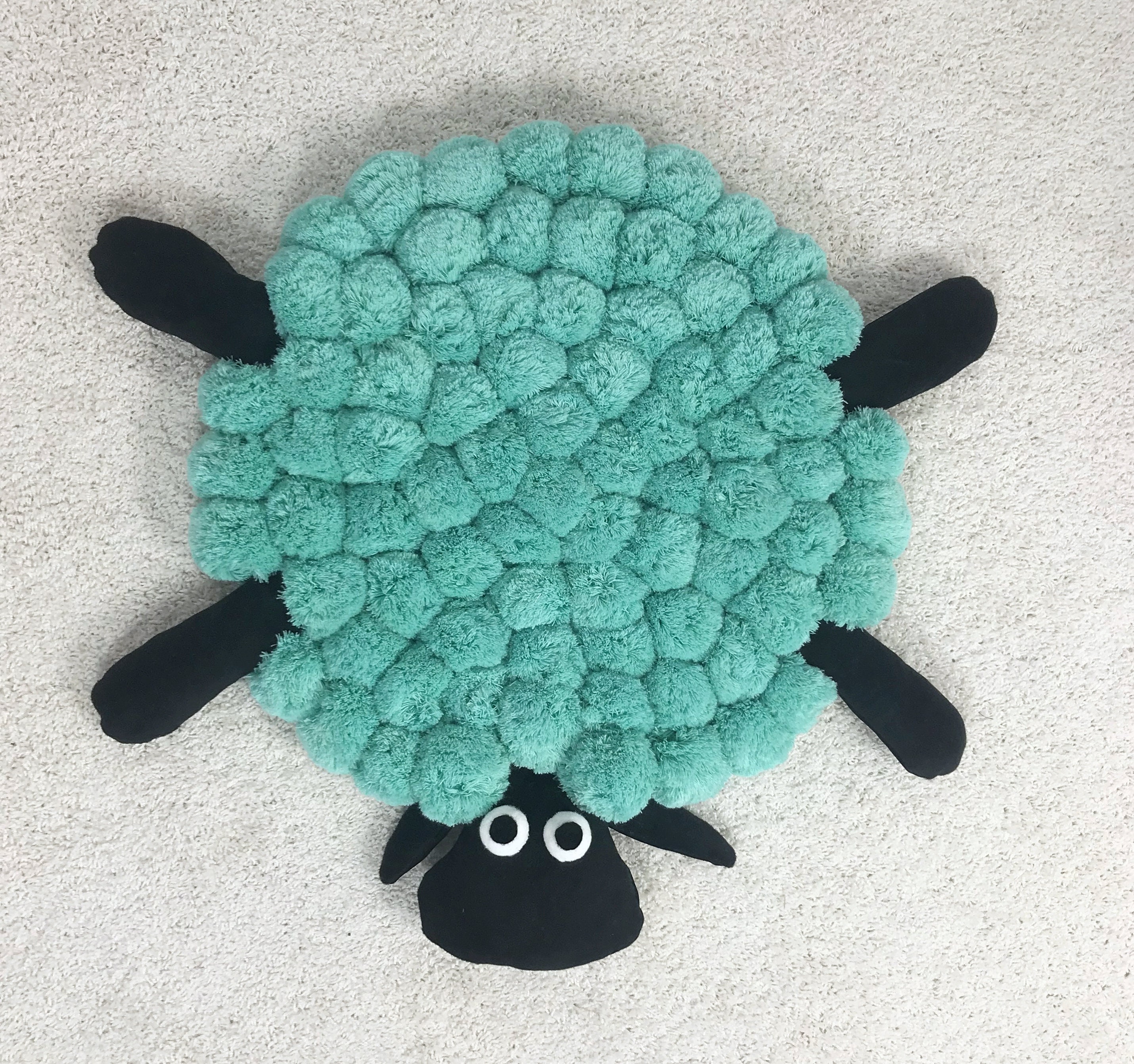 JOMI sheep rug for kids Pom pom rug Animal rug Nursery Etsy