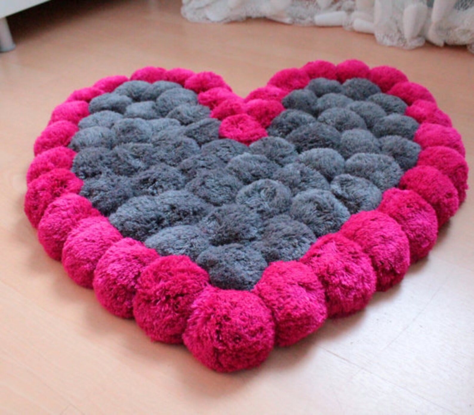 Heart Rug for Baby Girl Room Pink Nursery Rug Fluffy Carpet Etsy UK