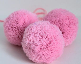 Round pom poms, 65mm, Choose colour, Ready Pom Poms, 70 colours, Acrylic pom pom, For Garlands, For Mobiles, For Rugs, Wedding Decoration