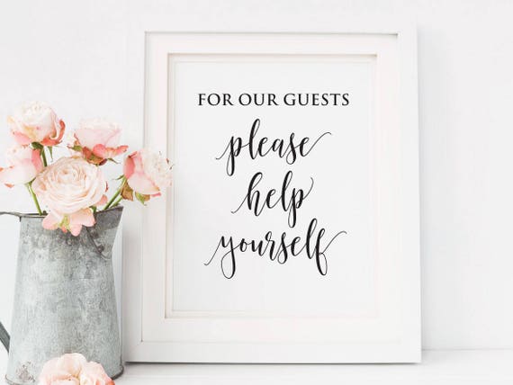 Help Yourself Sign Printable Bathroom Sign Mens Ladies | Etsy
