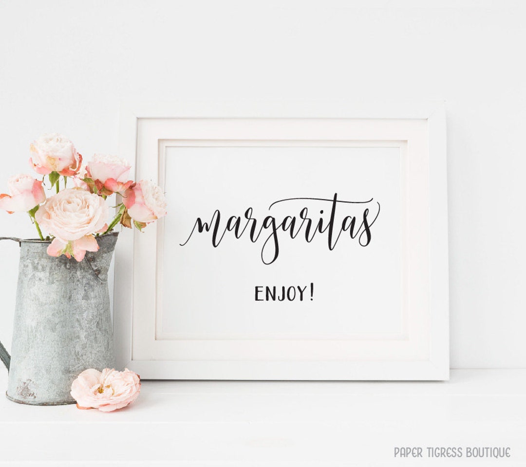 Margarita Bar Sign Printable, Margarita Sign, Cocktail Bar Sign, Party ...