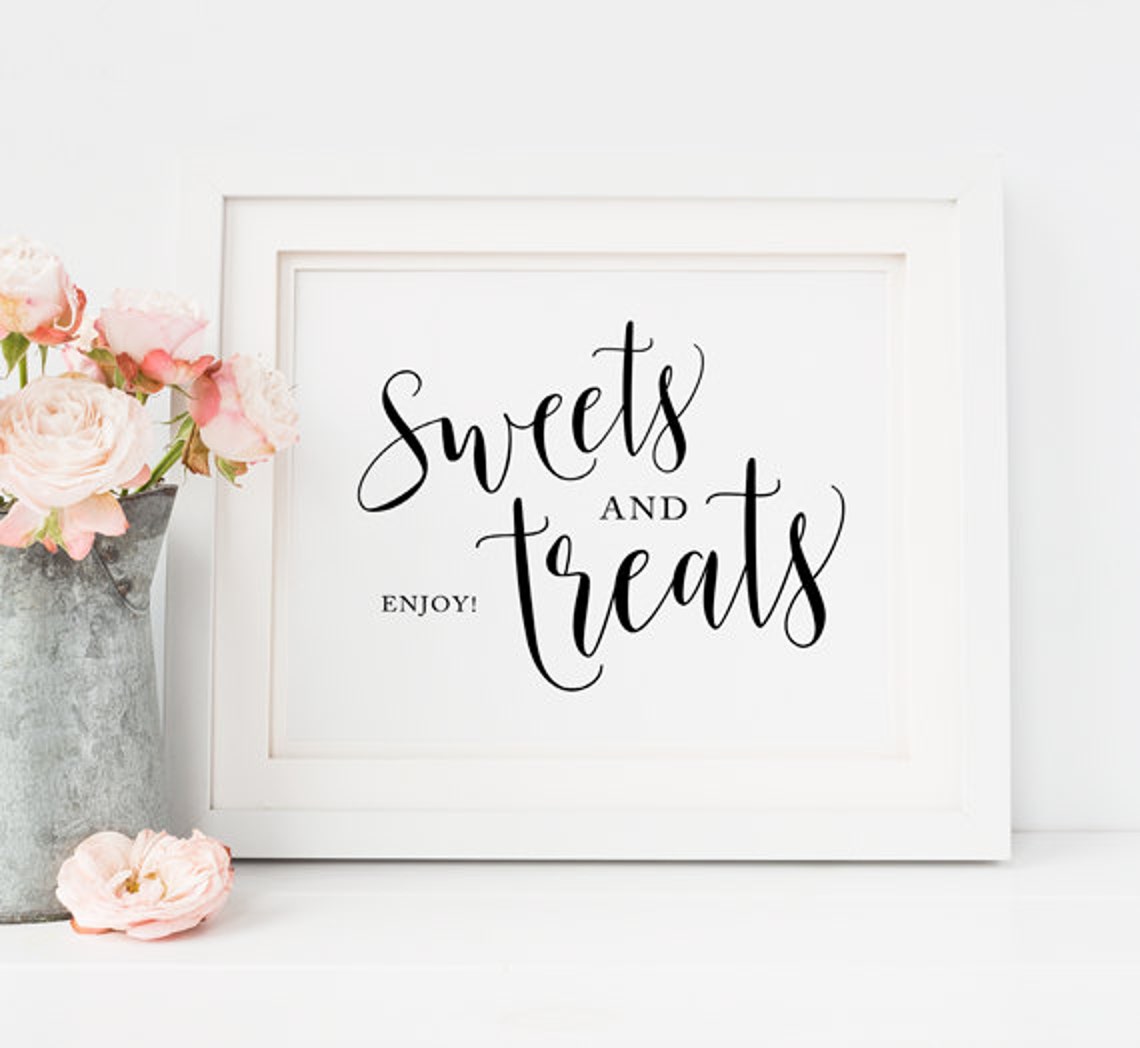 Dessert Bar Sign Dessert Sign Printable Wedding Favors Sign Etsy