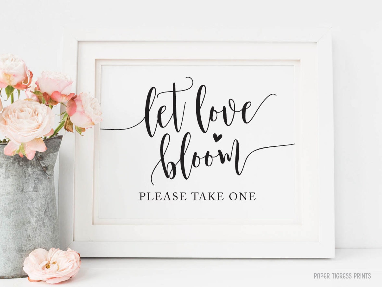Let Love Bloom Sign Printable / Wedding Printable Favors / Etsy