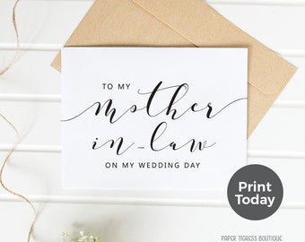 Mother in Law Thank You Card - Etsy