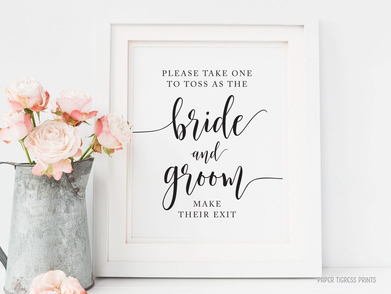 Petals Toss Sign Wedding Petal Toss Printable Toss Bags Etsy