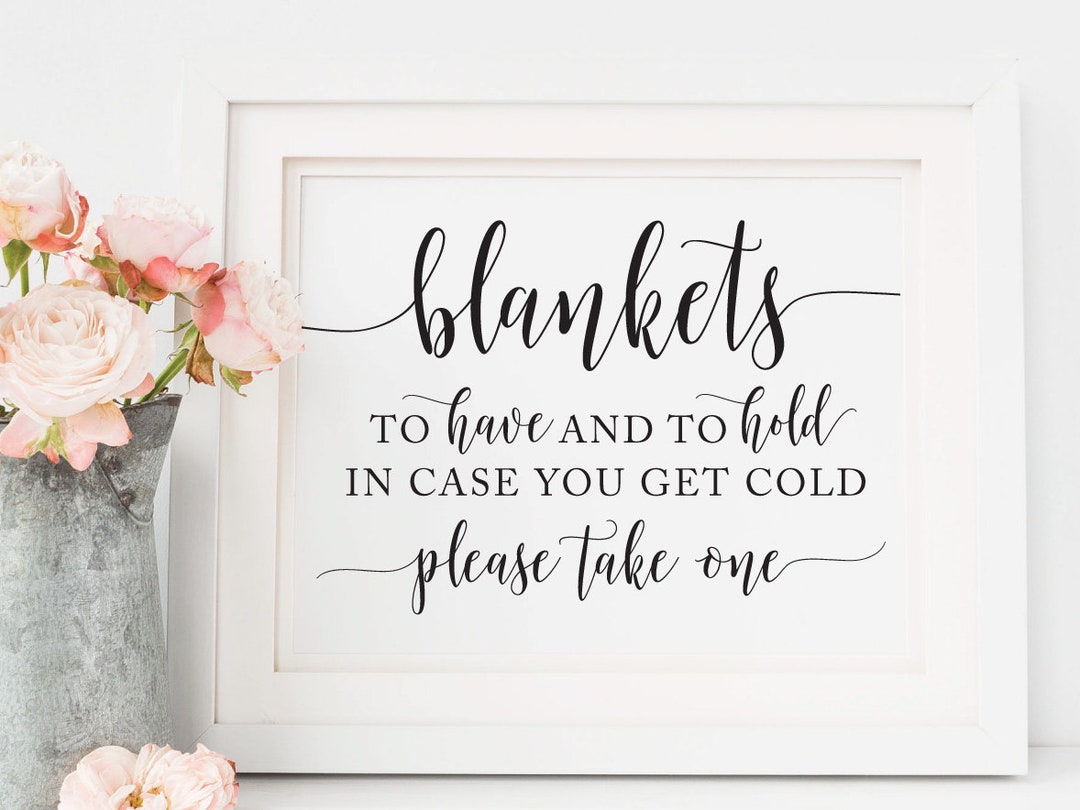 Wedding Blanket Sign Printable, to Have and to Hold Blanket Sign