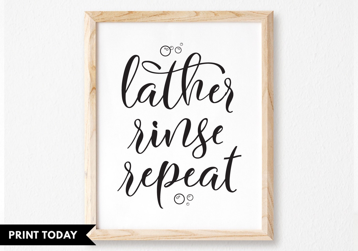 LATHER RINSE REPEAT Sign Laundry Room Printable Sign Laundry | Etsy
