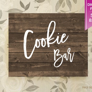 Cookie Bar Sign Printable Cookies Table Sign Wedding Cookie | Etsy