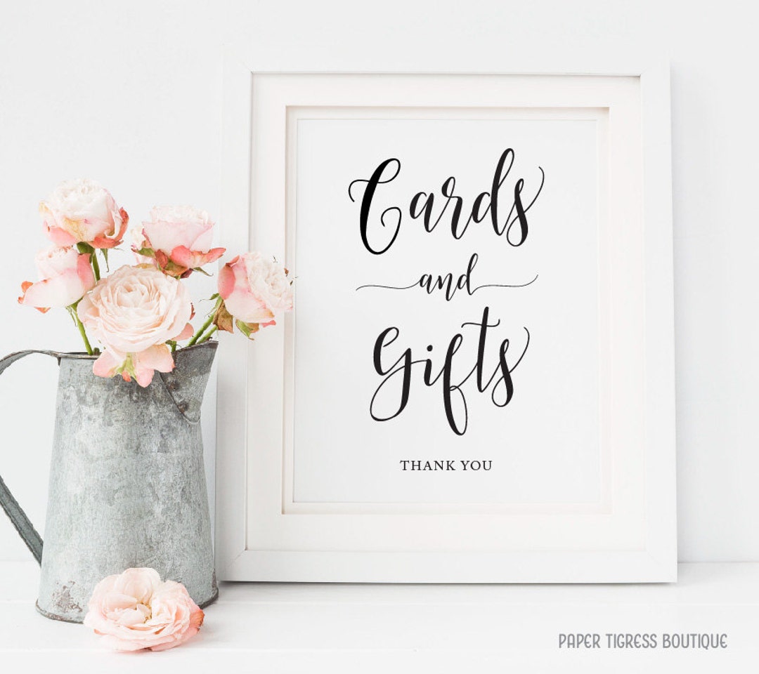 Cards and Gifts Sign Printable, Cards and Gifts Wedding Sign, Wedding ...