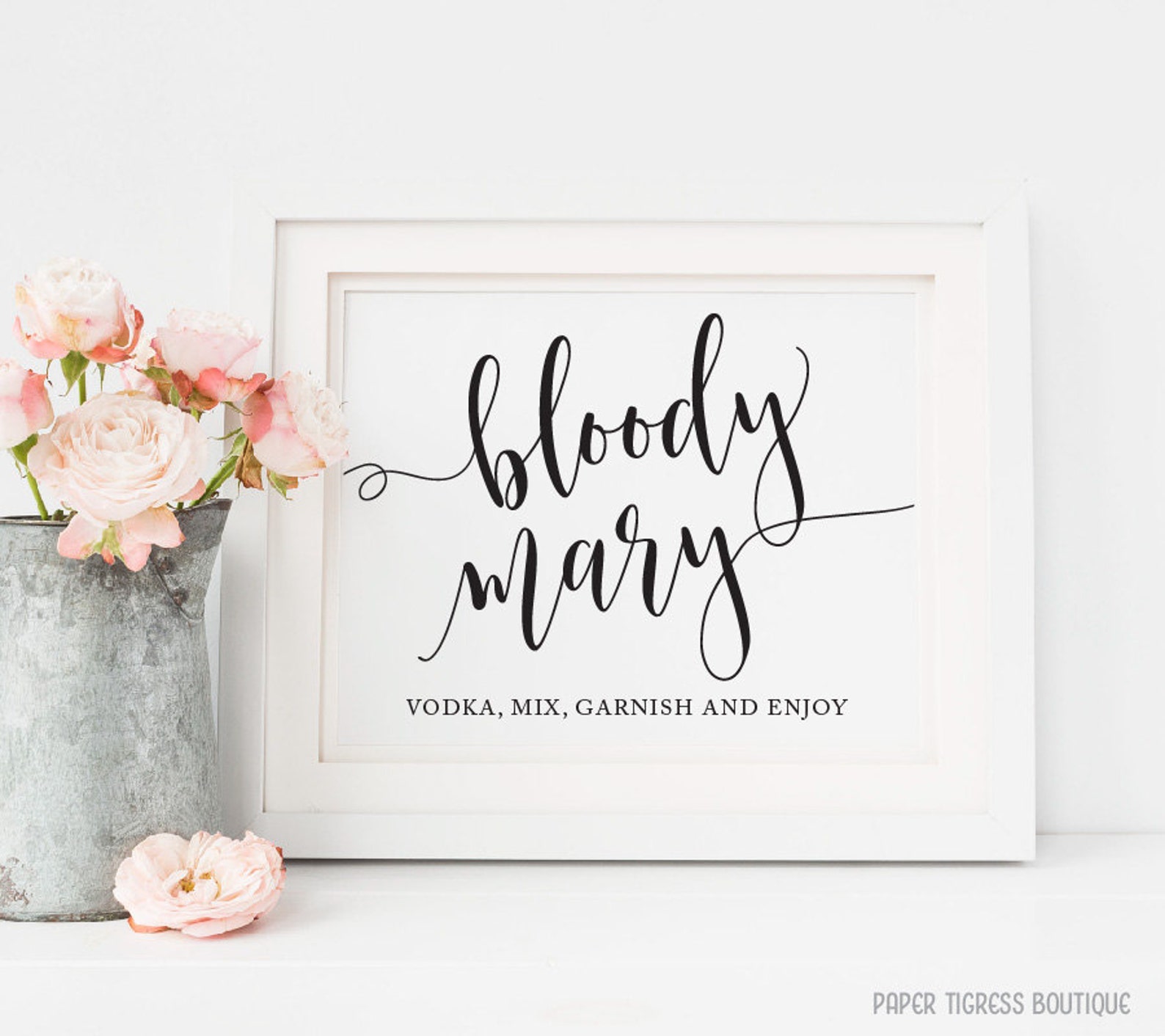 Bloody Mary Bar Sign Printable Cocktail Bar Sign Wedding | Etsy