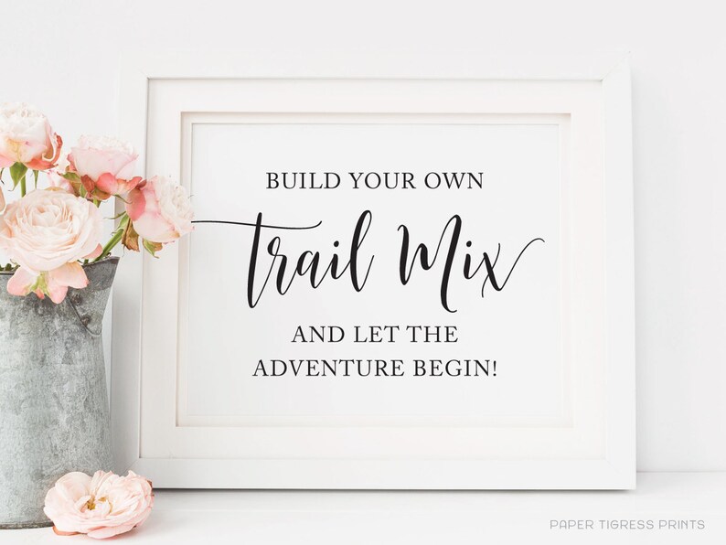 Trail Mix Bar Sign Printable Build Your Own Trail Mix Trail - Etsy