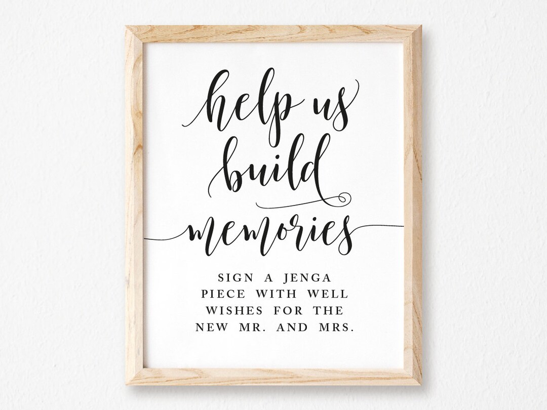 Help Us Build Memories Sign A Jenga Piece With Well Wishes - Etsy