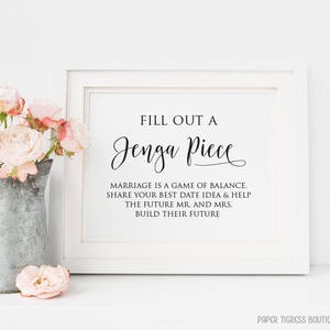 Jenga Piece Guestbook Printable Please sign a Jenga Piece | Etsy