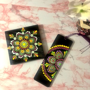 Digital DIY dot mandala course for bookmark and coaster