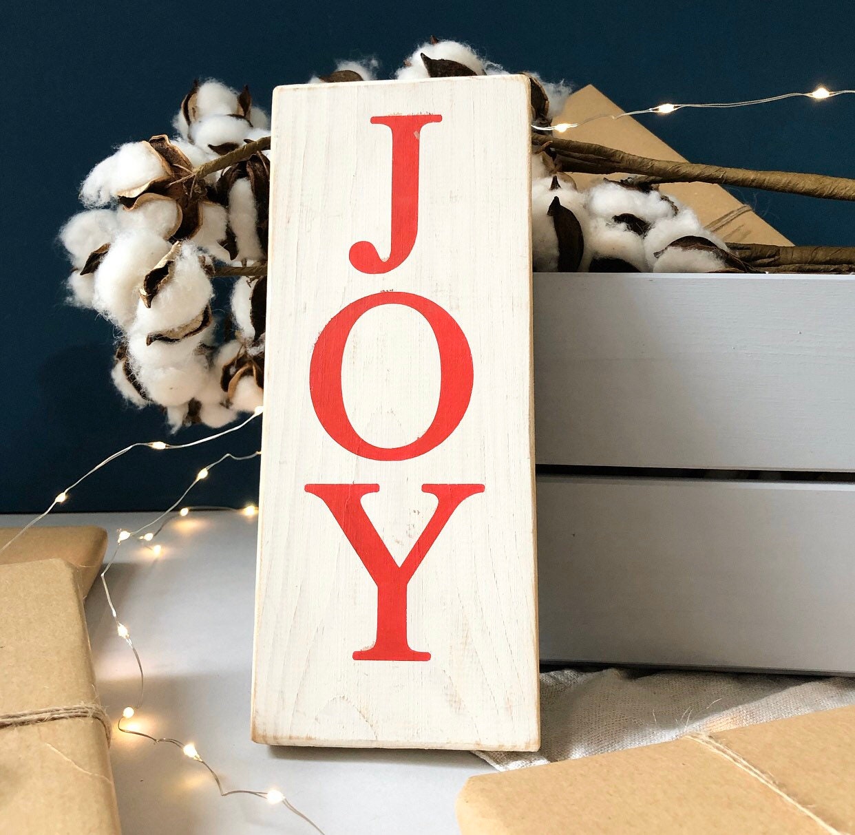 JOY Christmas sign Wood signs Joy sign Christmas  Etsy