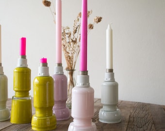 STOP CANDLEHOLDER 'MILAN PINK' - handmade - candlestick - candles - accessory - living - interior - glass