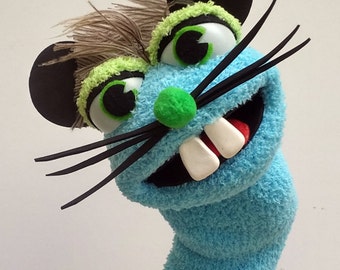 Mouse Hand Puppet Sock Puppet with moving mouth  fun & education