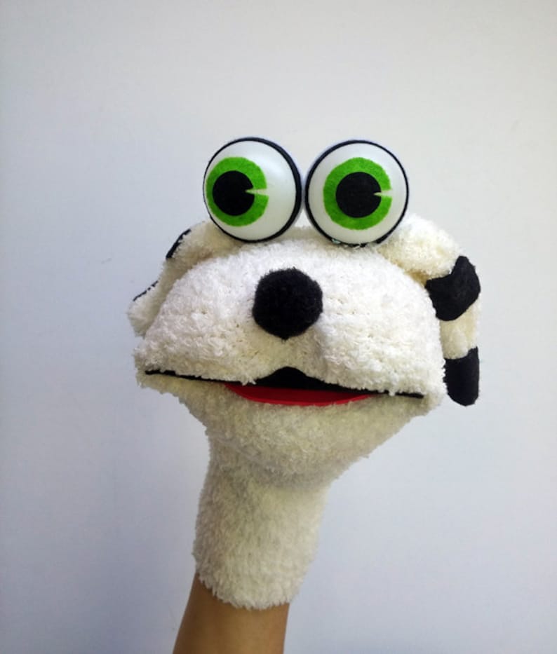 Dog Sock Puppet Hand Puppet with moving mouth for fun & Etsy