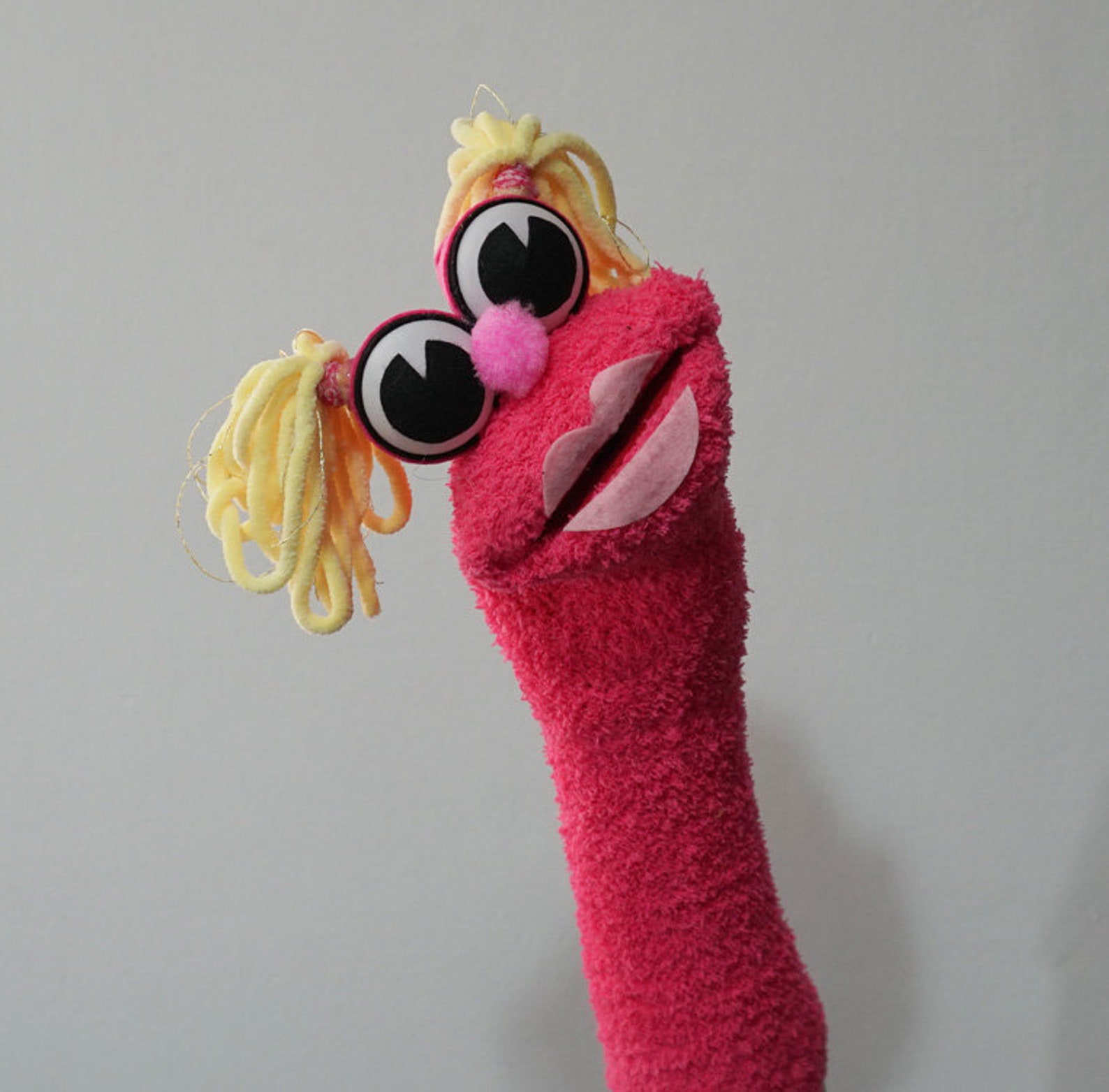 Girl Sock Puppet Hand Puppet with moving mouth fun & Etsy