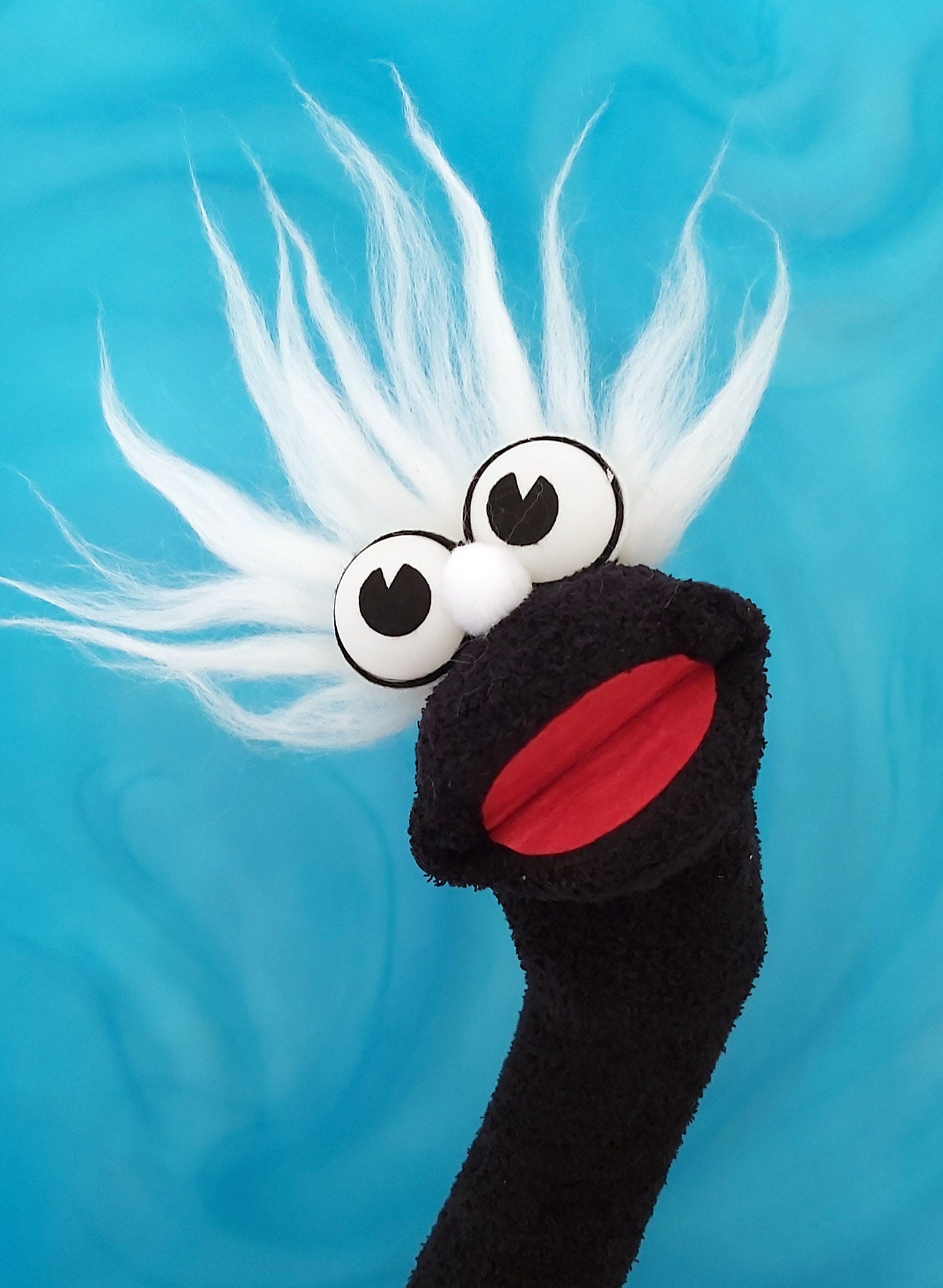 Crazy Sock Puppet Hand Puppet With Moving Mouth Fun & - Etsy